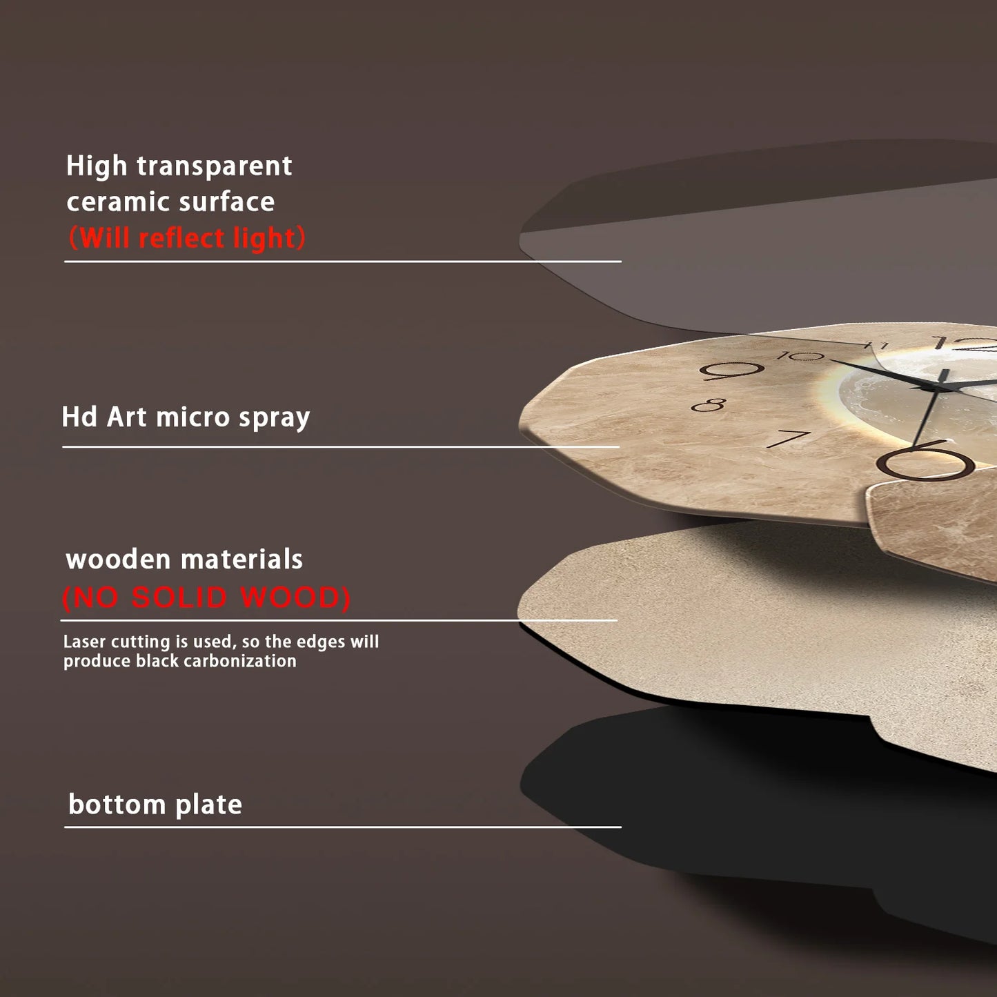 Minimalist Wooden Wall Clock | Silent Quartz Home Decor