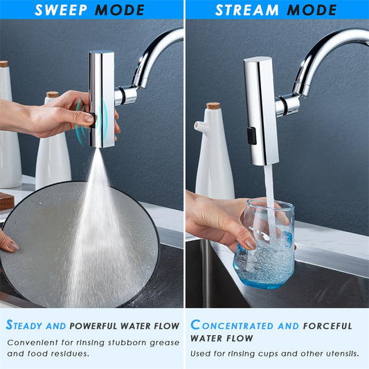 360° Rotating Kitchen Faucet Extender – Splash Proof Water Saving Tap Attachment