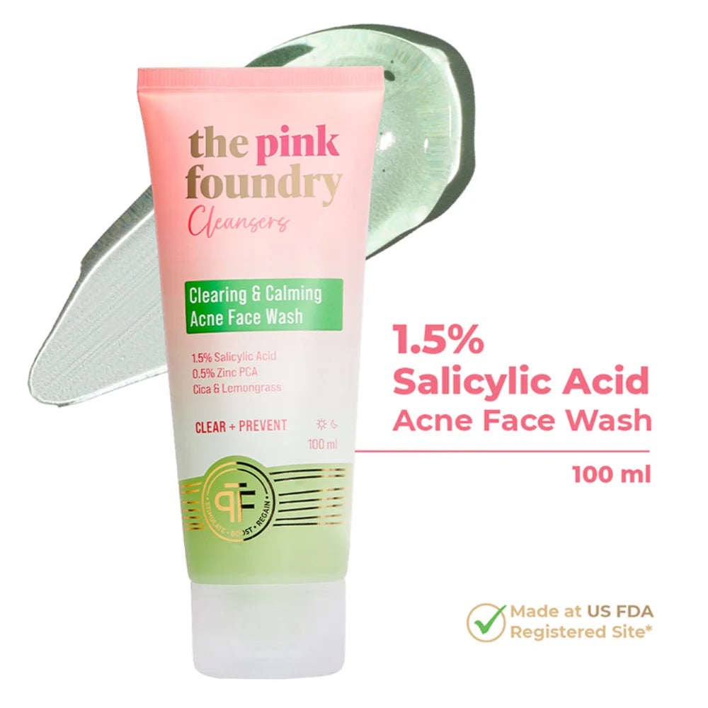The Pink foundry Clearing & Calming Acne Face Wash