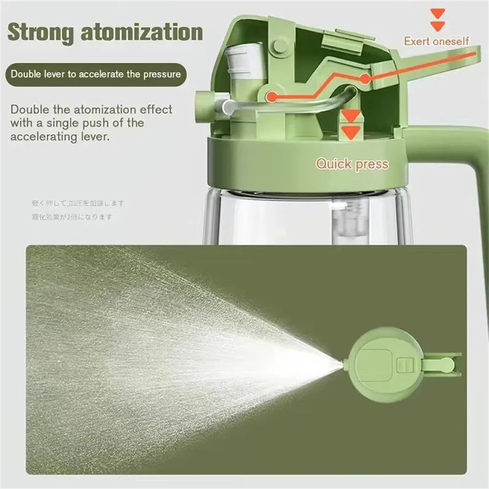 2-in-1 Olive Oil Sprayer & Dispenser | 470ml Glass Oil Bottle