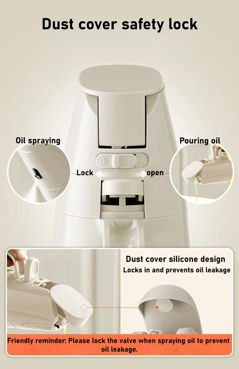 2-in-1 Premium Glass Oil Dispenser – Leak-Proof Spray & Pour Bottle for Healthy Cooking & Air Fryer
