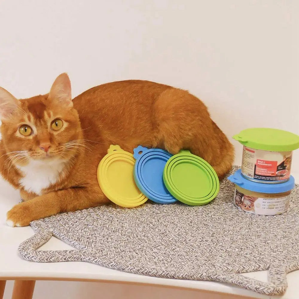 3-in-1 Reusable Silicone Can Lid | Airtight Food & Pet Can Cover