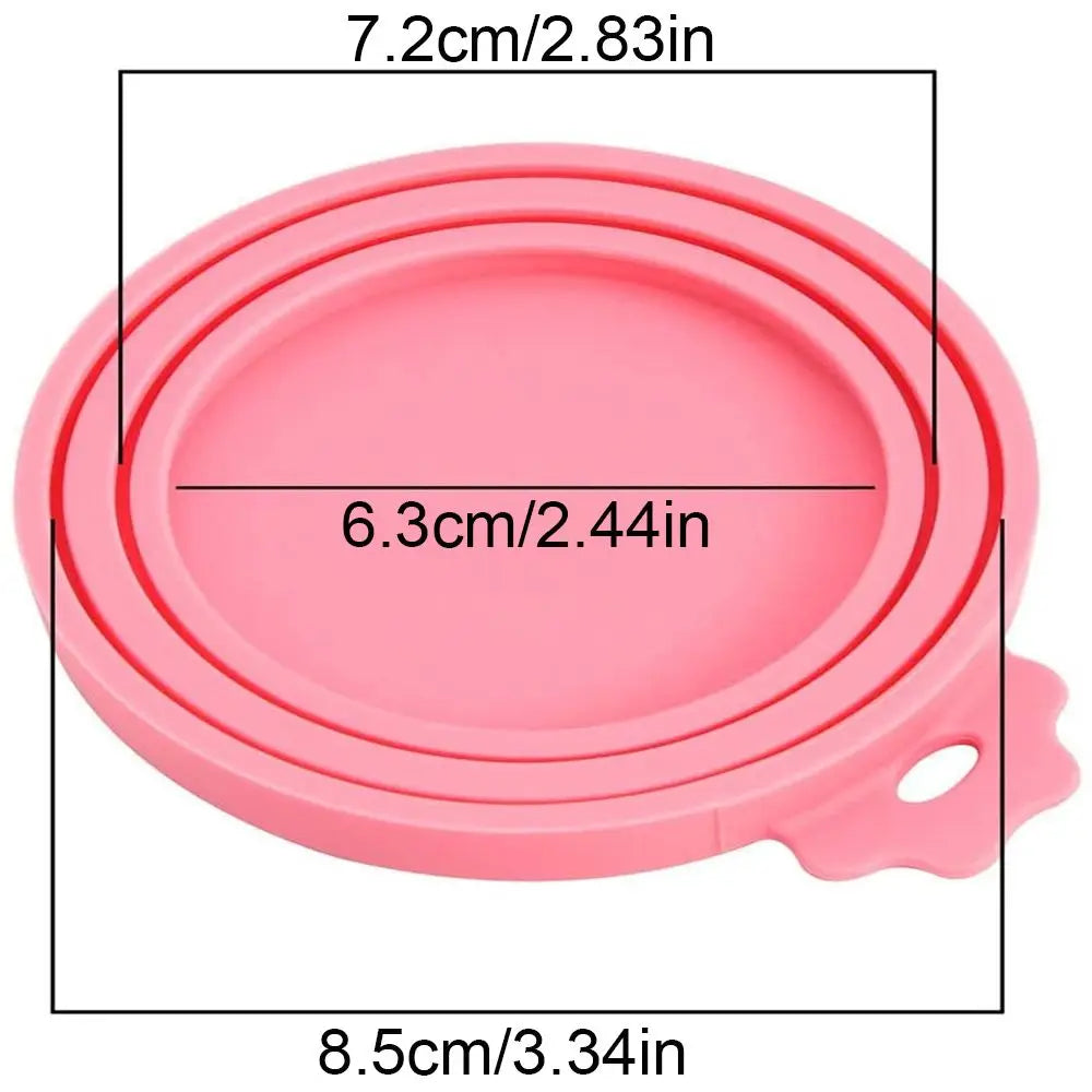 3-in-1 Reusable Silicone Can Lid | Airtight Food & Pet Can Cover