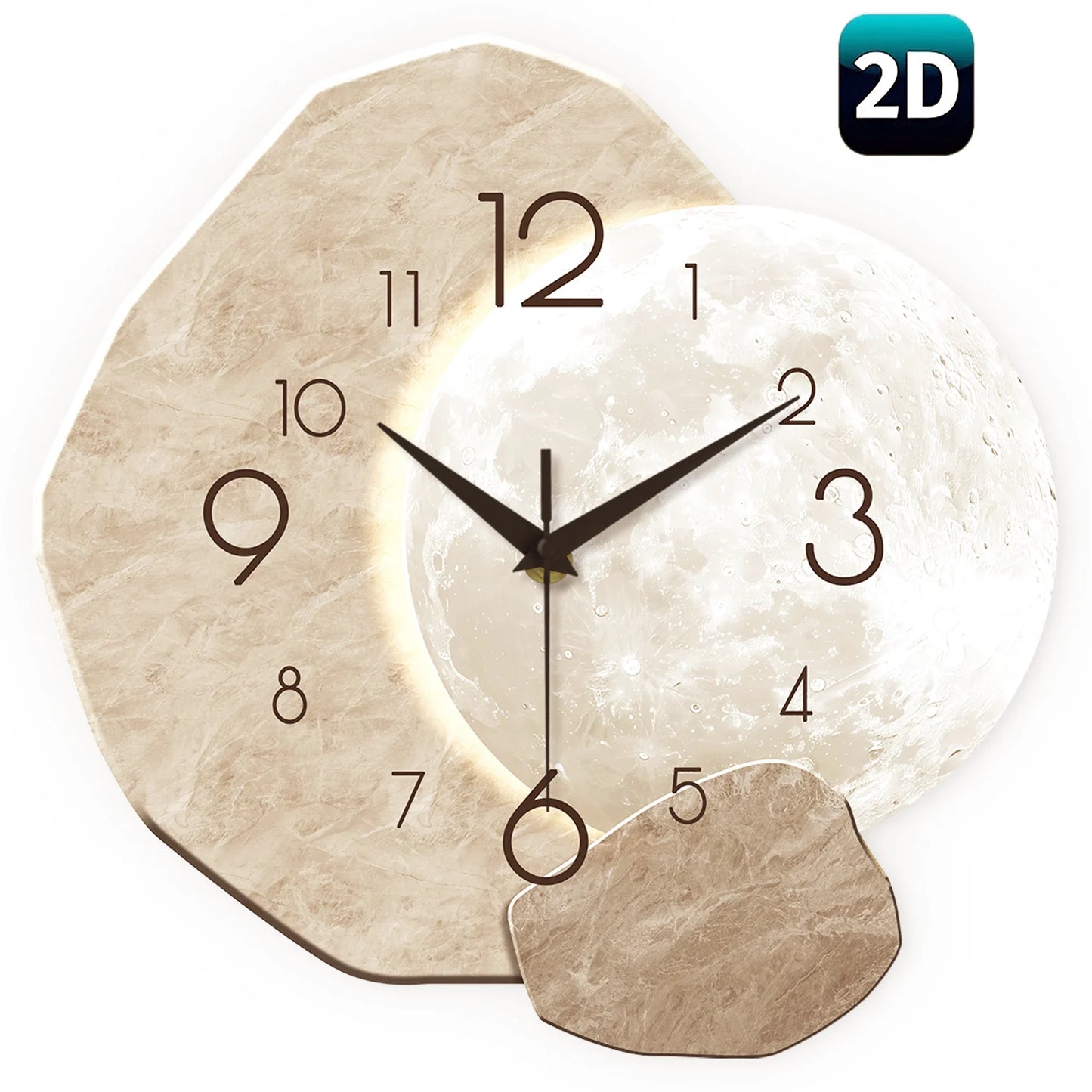 Minimalist Wooden Wall Clock | Silent Quartz Home Decor
