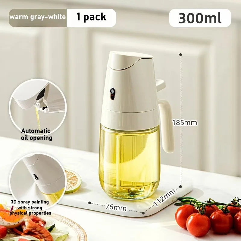 2-in-1 Premium Glass Oil Dispenser – Leak-Proof Spray & Pour Bottle for Healthy Cooking & Air Fryer