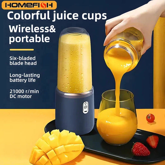Portable Blender Bottle | USB Rechargeable 6-Blade Smoothie Maker