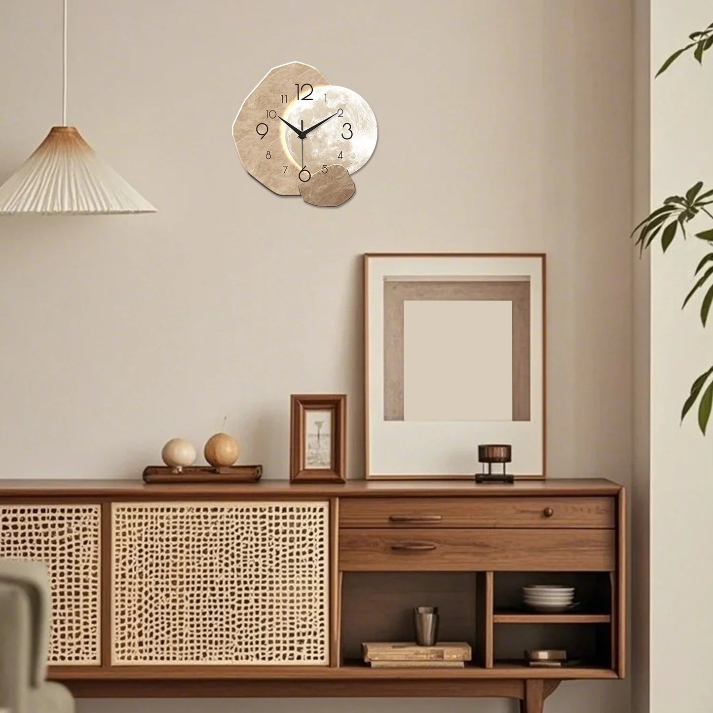 Minimalist Wooden Wall Clock | Silent Quartz Home Decor