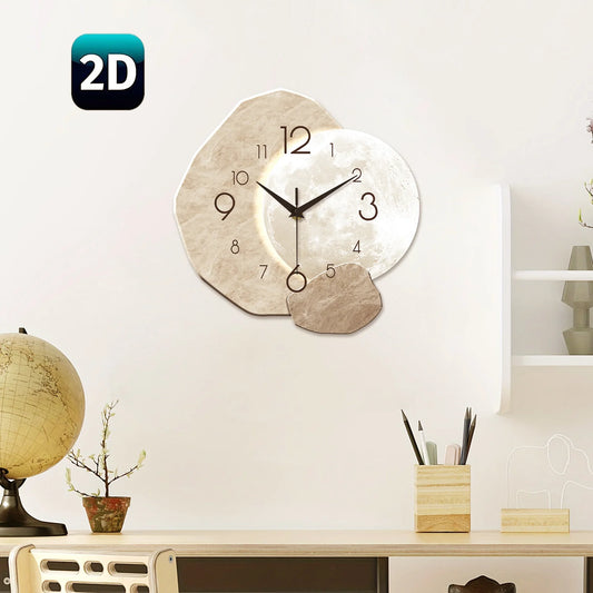 Minimalist Wooden Wall Clock | Silent Quartz Home Decor