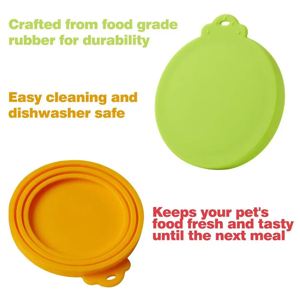 3-in-1 Reusable Silicone Can Lid | Airtight Food & Pet Can Cover